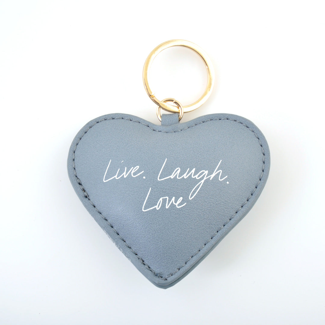 PU Shapes Key Chain - Live Laugh Love